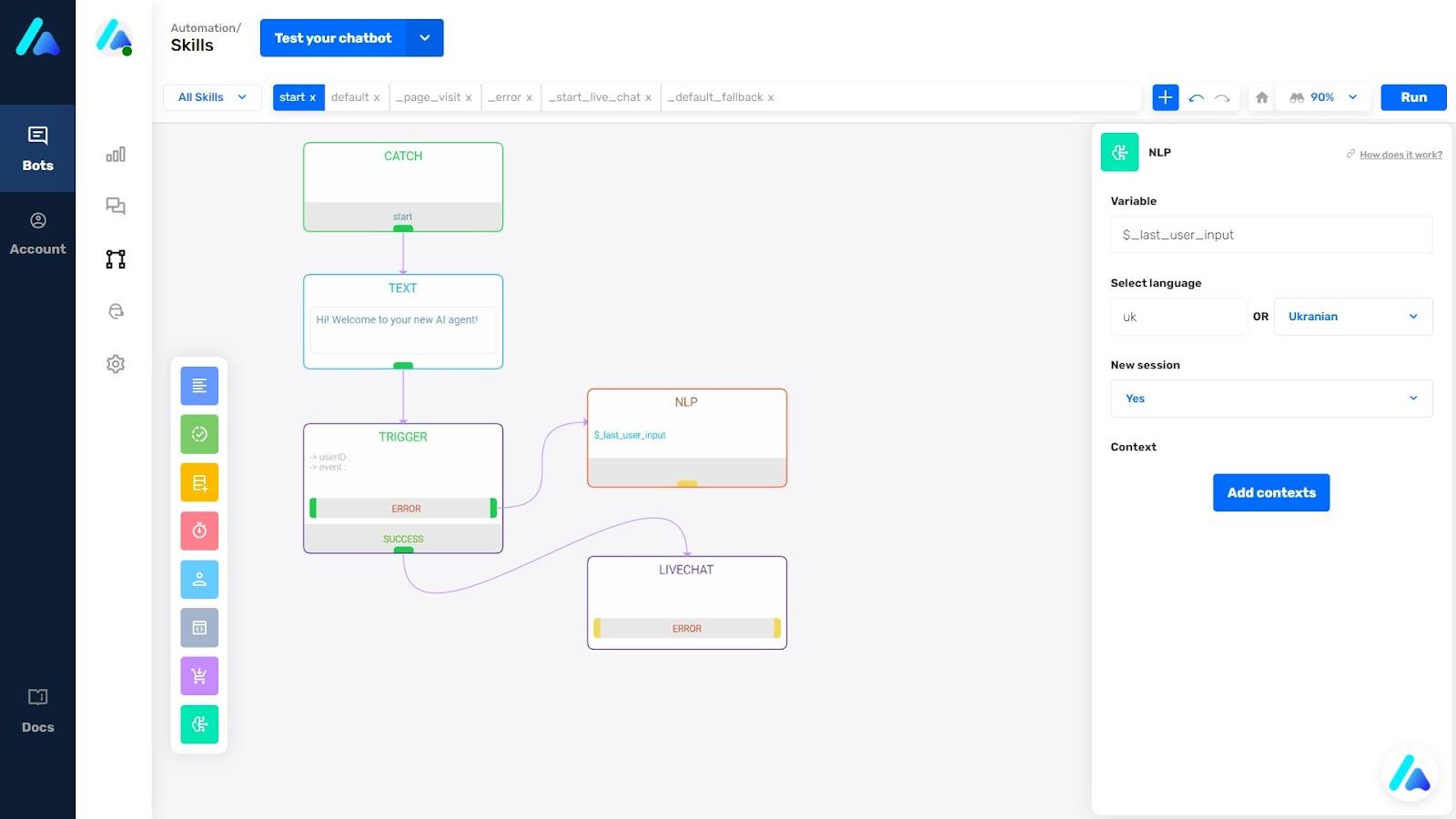 Блочний конструктор чат-ботів Activechat Блочний конструктор чат-ботів Activechat