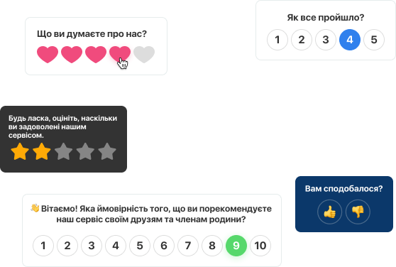 Різноманітні опитування